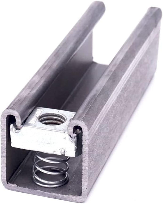 Spring Nut 6mm –(10pcs} Galvanized Channel Nut for Strut Channel Fittings & Electrical Supports(pack of 10 pieces)