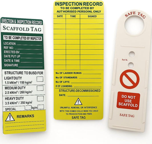 Scaffolding Tag(10pcs) – Durable Safety & Inspection Tags for Construction Sites,10 pcs