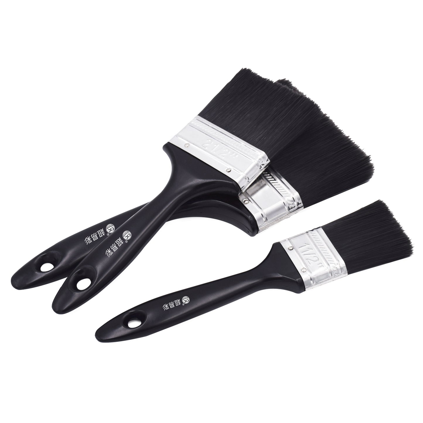 Paint Brush 2" Black(12pcs) – High-Quality Synthetic Bristle Brush for Smooth Finishing