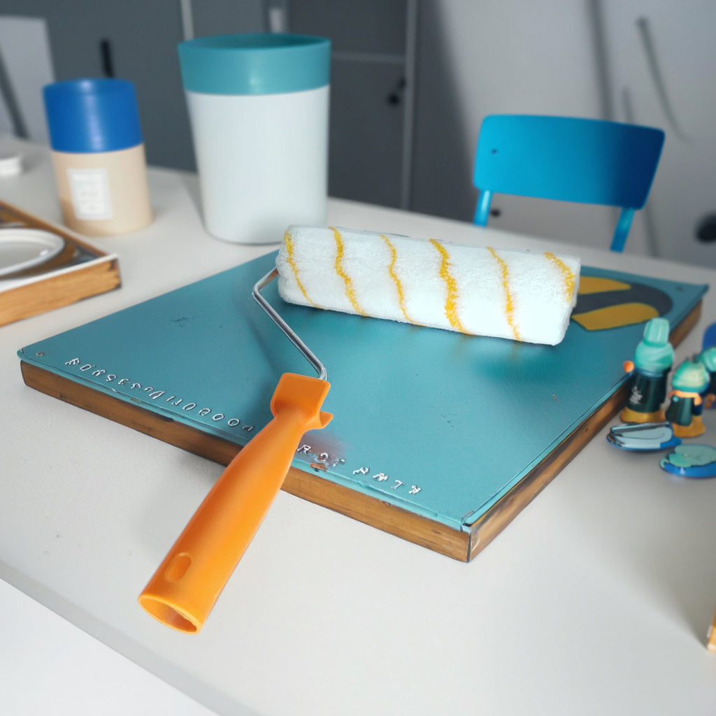 Paint Roller 9" with Handle – High-Density Refill & Comfortable Grip for Smooth Wall ,Ceiling Painting