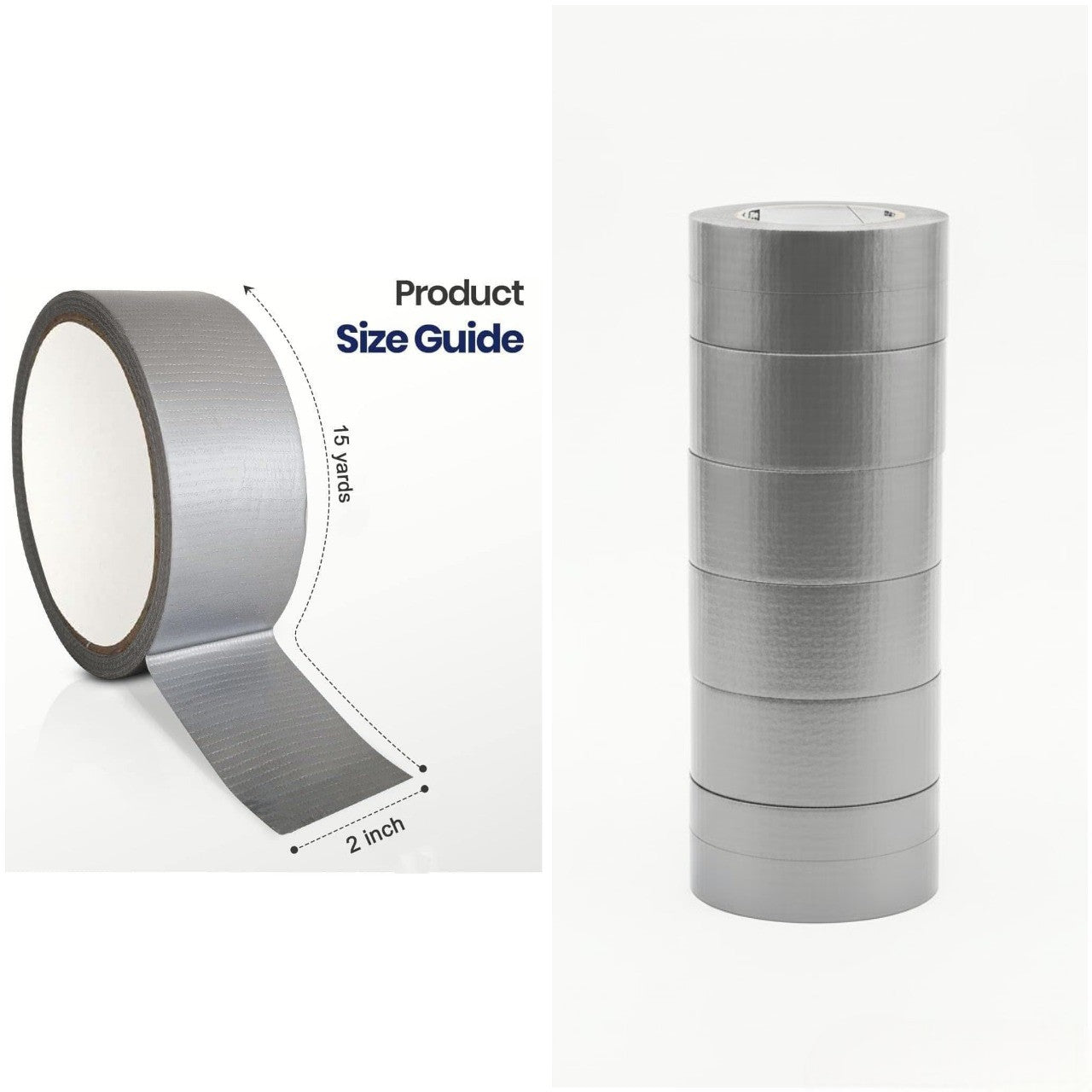 Duct Tape 2" x 12 Yard (24pcs)– Heavy-Duty Waterproof Repair & Sealing Tape for Multi-Purpose Use