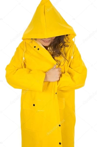 Waterproof Yellow Polyester Raincoat – Medium Size High-Visibility Rain Jacket for All-Weather Protection