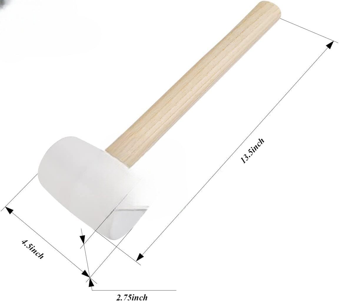 Rubber Hammer – 32 oz Heavy-Duty Soft Strike Mallet