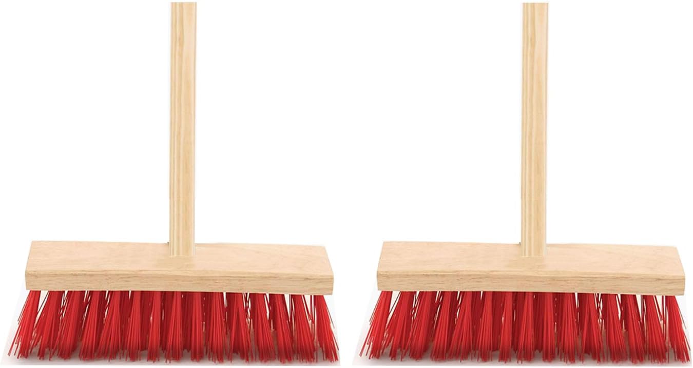 Hard Brush with Handle(10pcs) – Heavy-Duty Cleaning Brush for Floor, Garage & Industrial Use