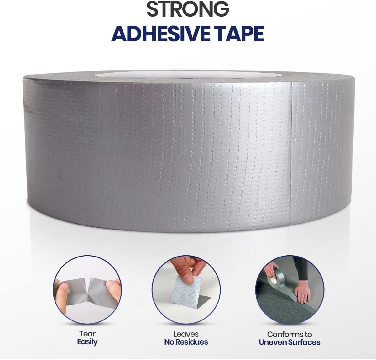 Duct Tape 2" x 12 Yard (24pcs)– Heavy-Duty Waterproof Repair & Sealing Tape for Multi-Purpose Use