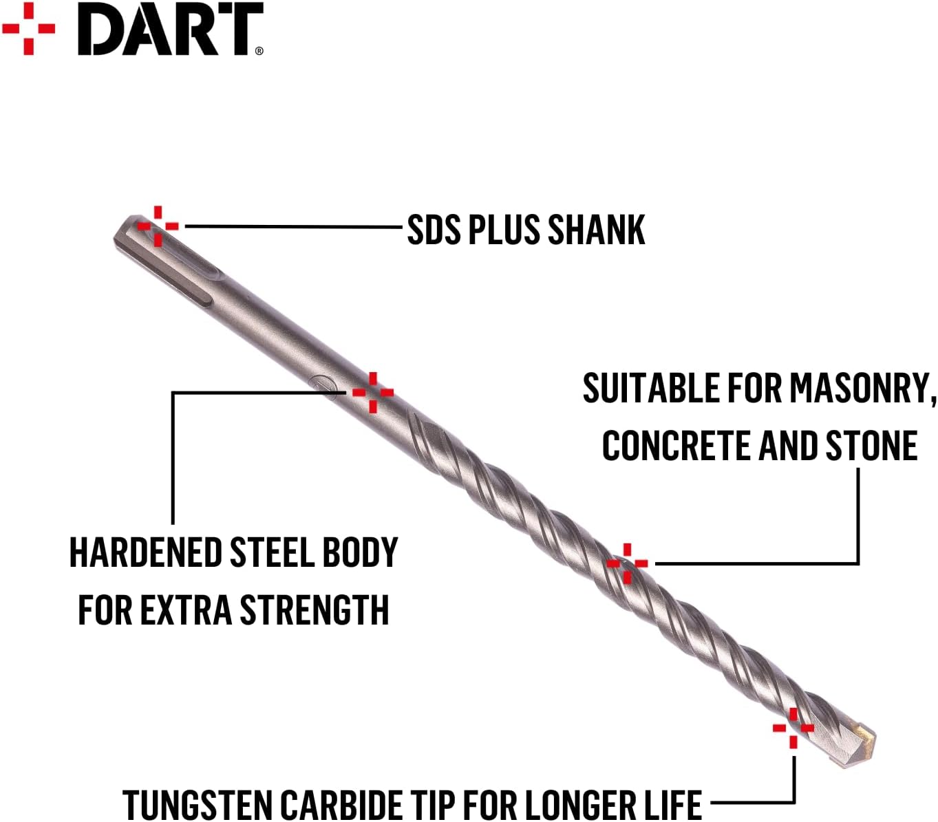 SDS Drill Bit 6 x 160mm – Heavy-Duty Masonry Drill Bit for Concrete, Brick & Stone
