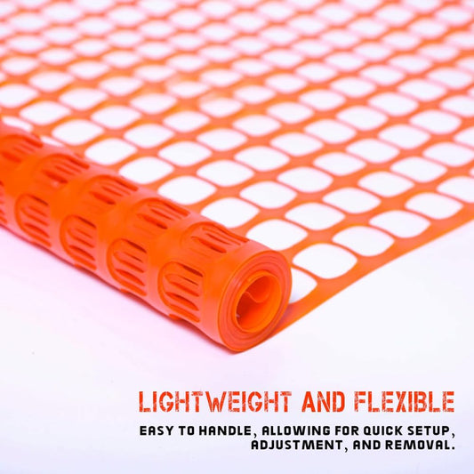 Safety Orange Mesh 1 x 20 Yard – Durable Construction Safety Barrier Net for Outdoor Protection and Visibility