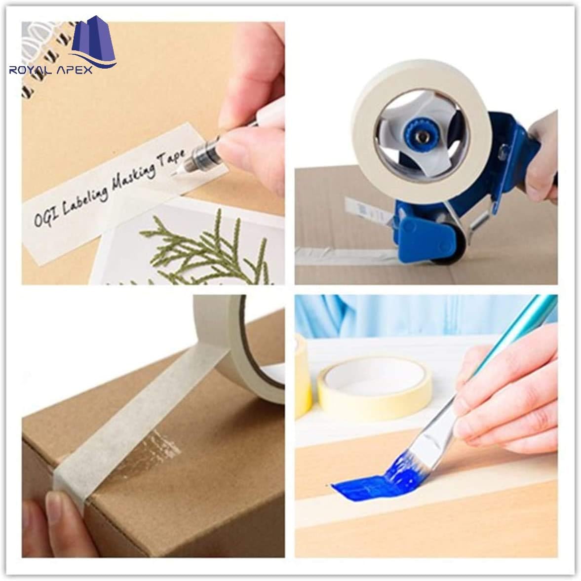 Masking Tape 2" x 12 Yard – (24pcs)High-Quality Painter’s Tape for Painting, DIY & Surface Protection