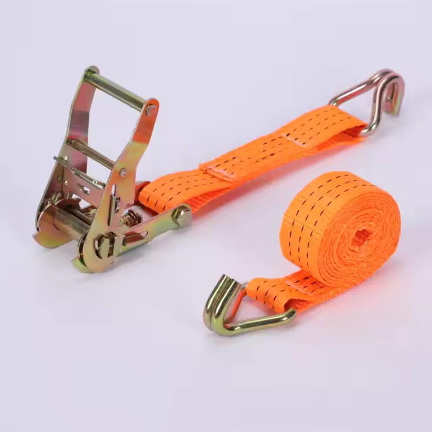 Cargo Lashing Belt 2-Inch x 10M – Heavy-Duty Polyester Tie Down Strap with J Hooks, 2000da Force for Trailers, Cars & Motorcycles