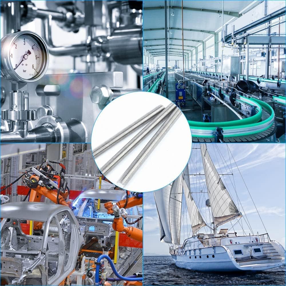 GI Threaded Rod 8mm x 2M –[10pcs] Galvanized Iron Fully Threaded Rod for Construction & Industrial Use