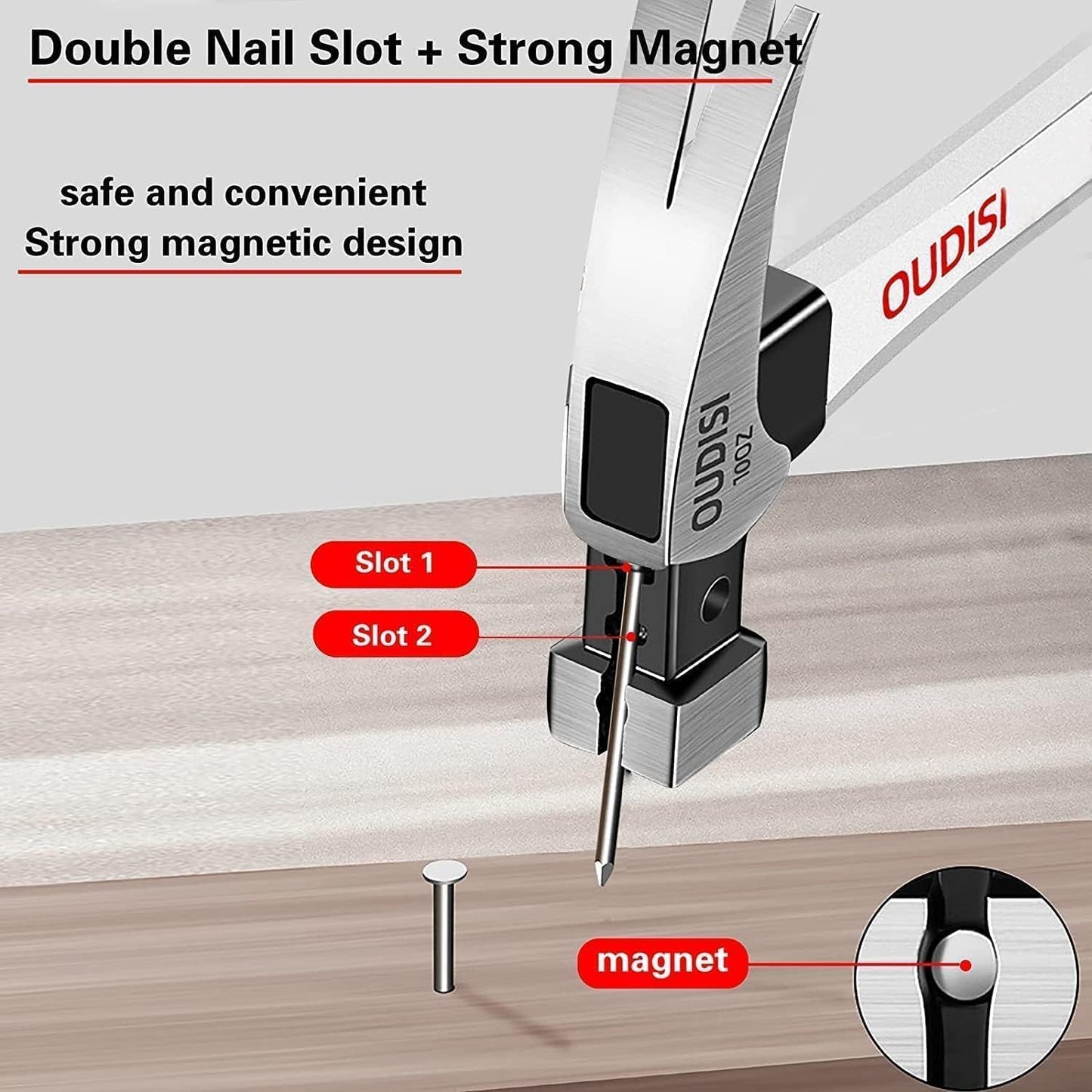 Carpentry Hammer 500g – Durable Steel Head with Wooden Handle for Professional & DIY Use