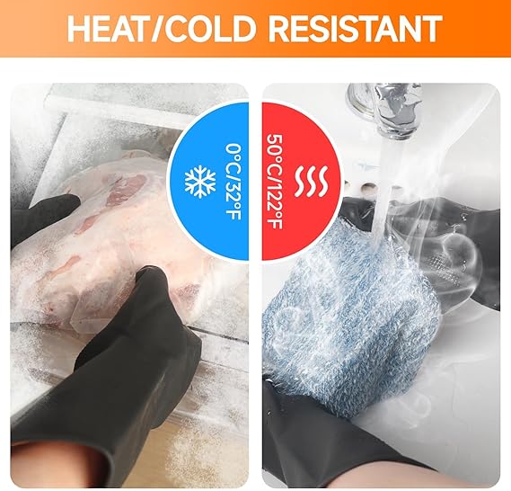 Rubber Hand Gloves – Durable, Waterproof & Reusable Gloves for Cleaning, Kitchen, and Industrial Use