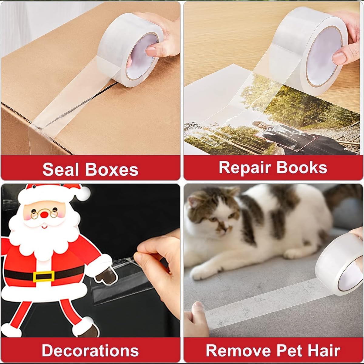 Clear Tape 2" x 50 Yard – Heavy-Duty Transparent Packing Tape for Shipping & Box Sealing