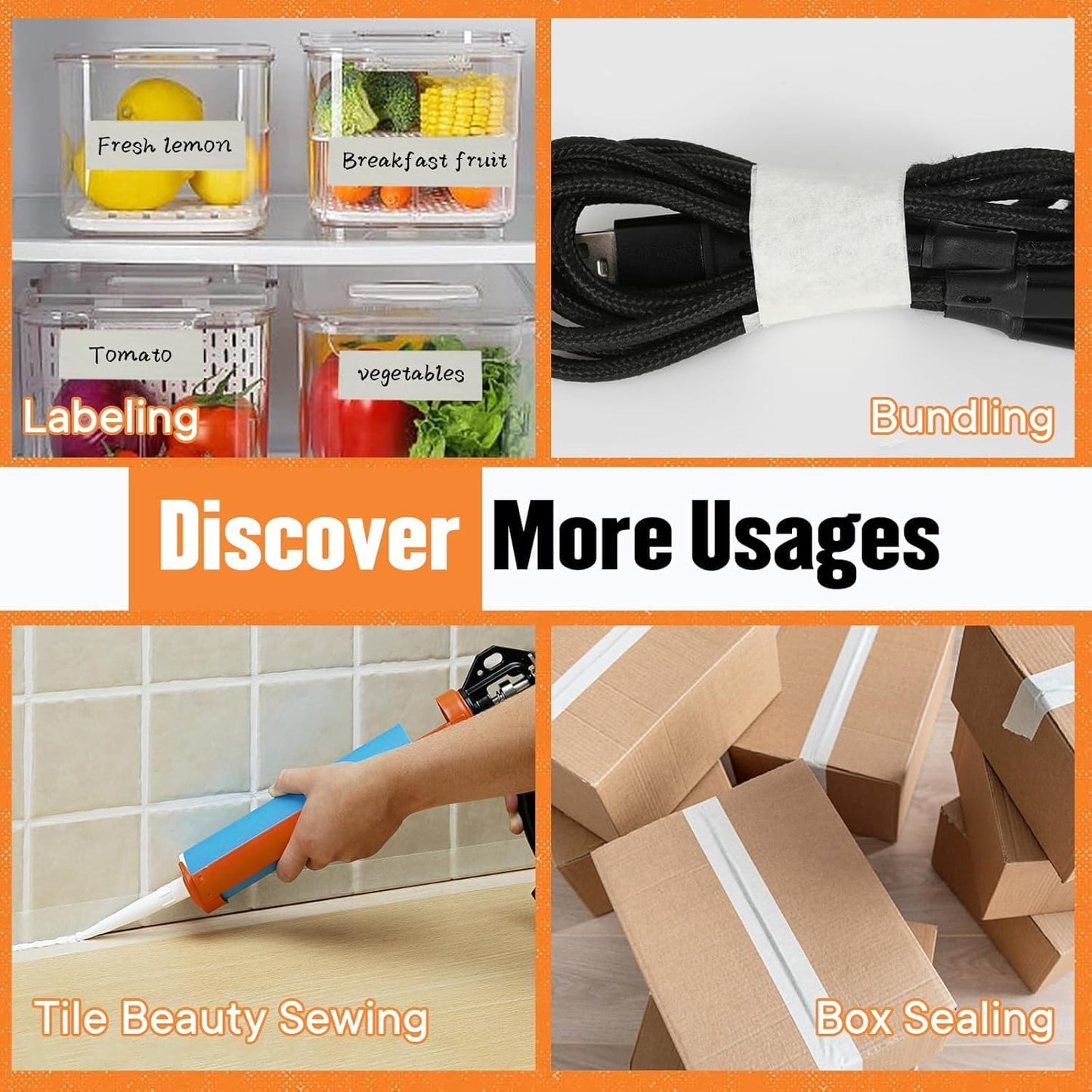 Masking Tape 2" x 12 Yard – (24pcs)High-Quality Painter’s Tape for Painting, DIY & Surface Protection