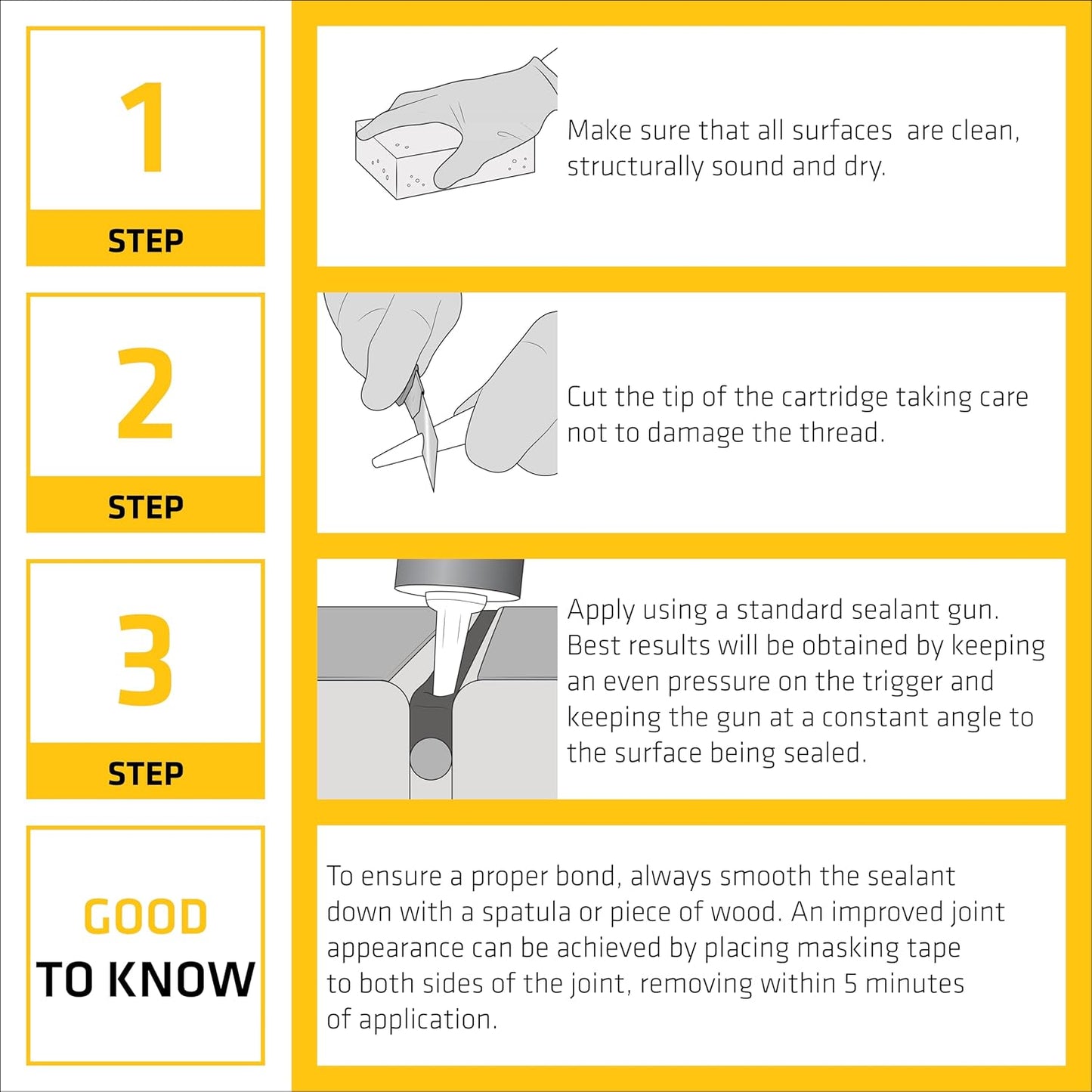 Universal Multipurpose Silicone Sealant – White Acetoxy – For Glazing, Sealing & Weatherproofing Applications