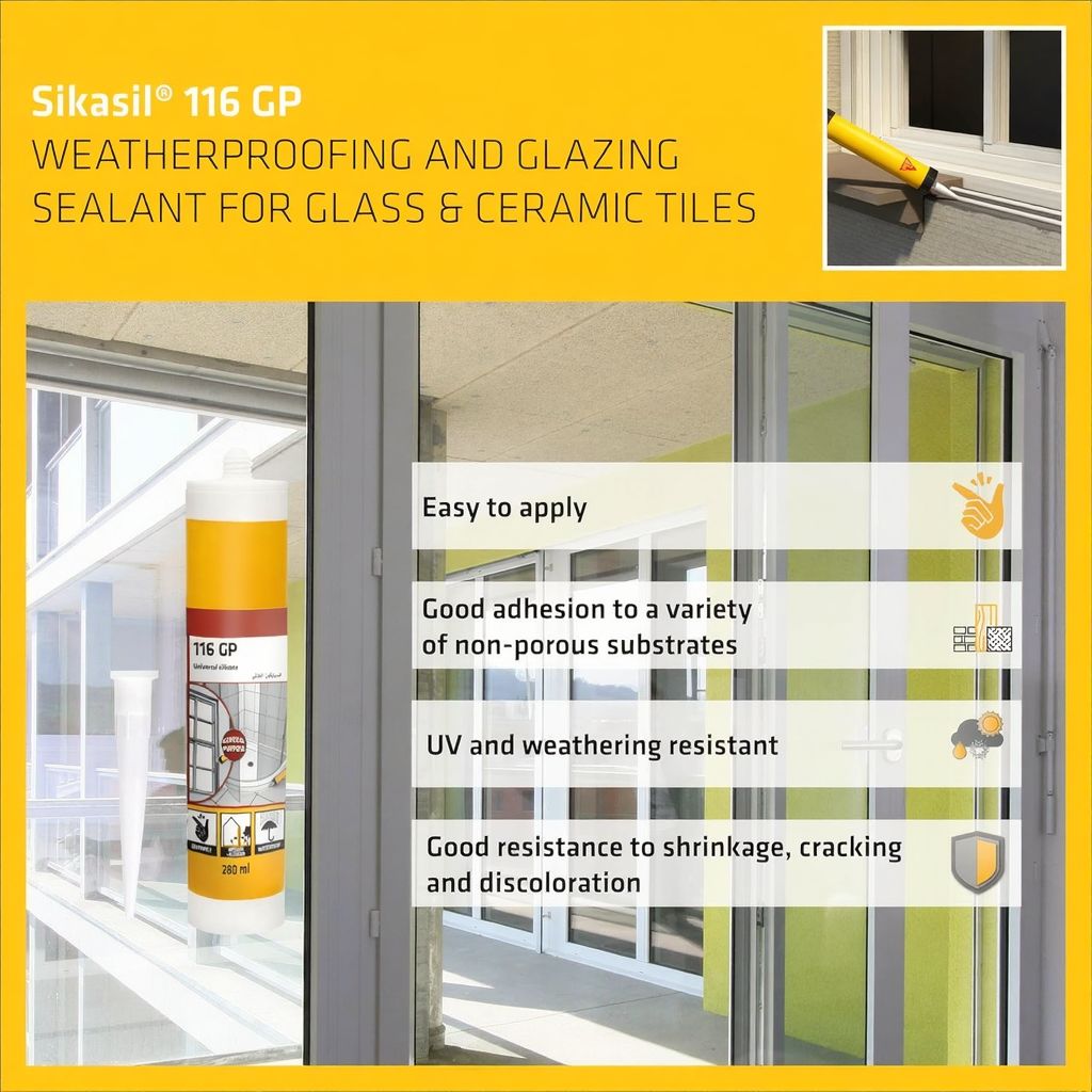 Universal Multipurpose Silicone Sealant – White Acetoxy – For Glazing, Sealing & Weatherproofing Applications