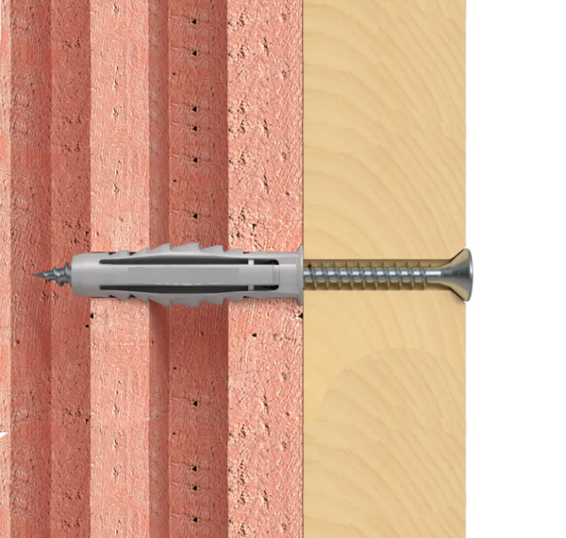 Plug 6mm – 100PC Pack Durable Wall Anchors for Concrete, Brick & Masonry