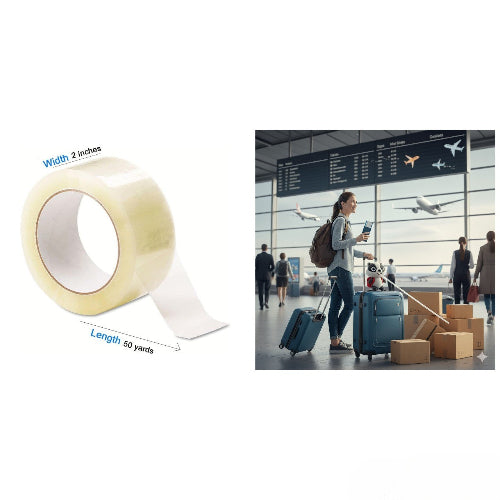 Clear Packing Tape 6 Rolls – Heavy Duty 2" x 50 Yards Packaging Tape 