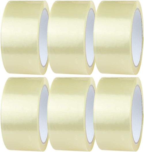 Clear Packing Tape 6 Rolls – Heavy Duty 2" x 50 Yards Packaging Tape 