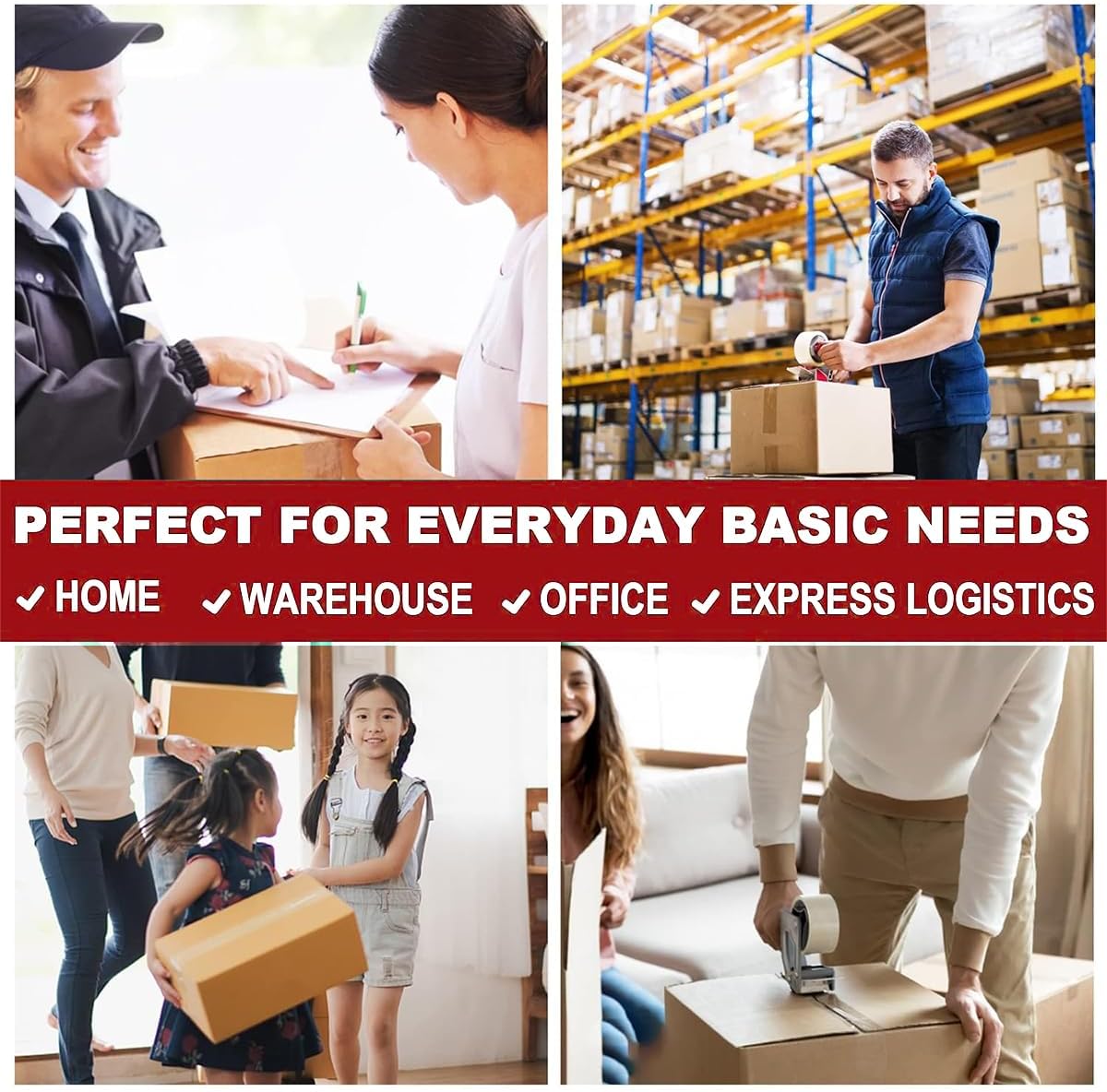 Clear Packing Tape 6 Rolls – Heavy Duty 2" x 50 Yards Packaging Tape 