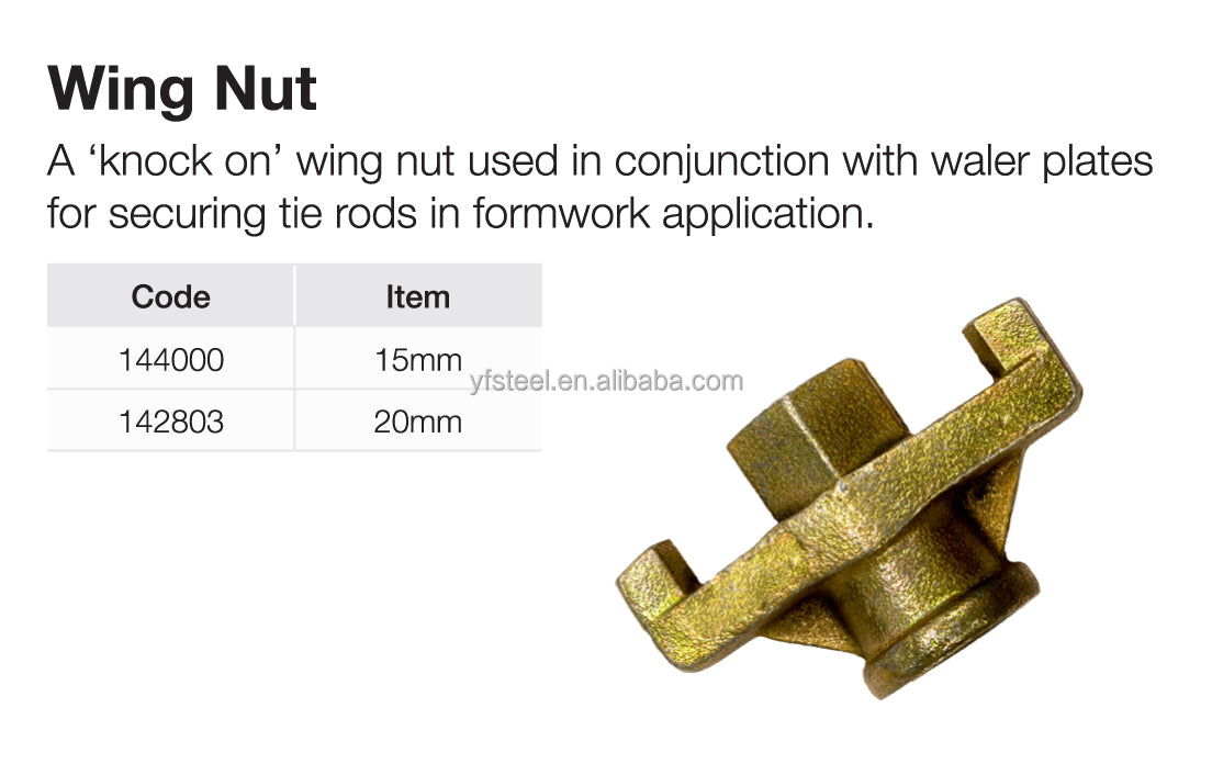 Heavy Duty Wing Nut — High-Strength Steel Fastener with Large Wings for Hand Tightening