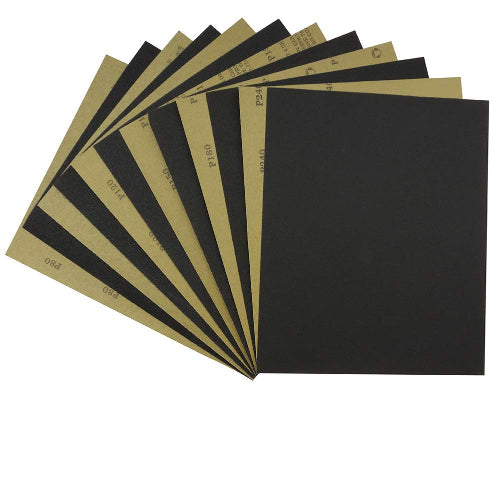 Waterproof Sandpaper Set – 80, 120, 150, 320 Grits | Wet & Dry Abrasive Sheets for Smooth Finishing and Polishing