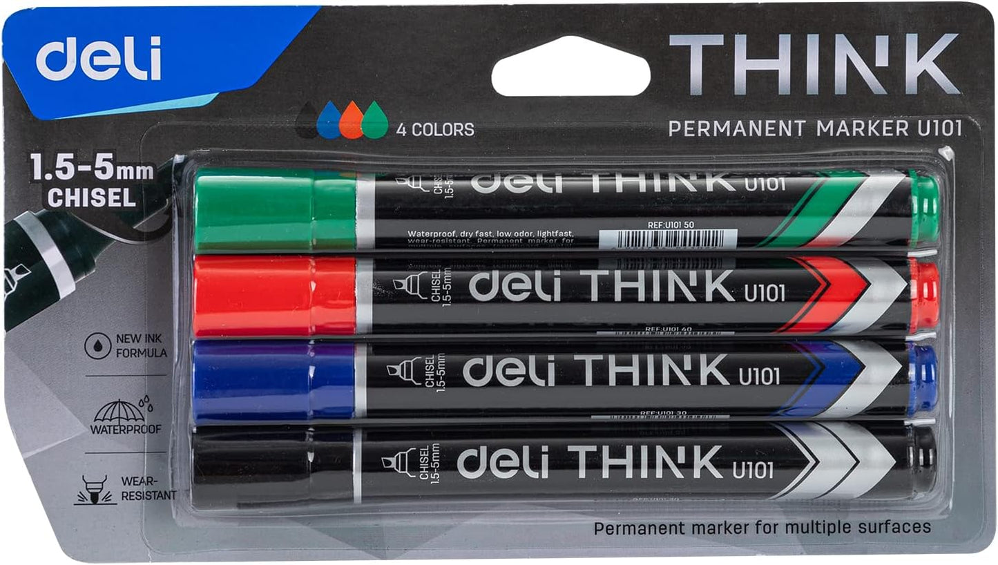 Marker Pen Set(12pcs) – Red, Blue & Black, 3PCS – Permanent & Smooth Writing