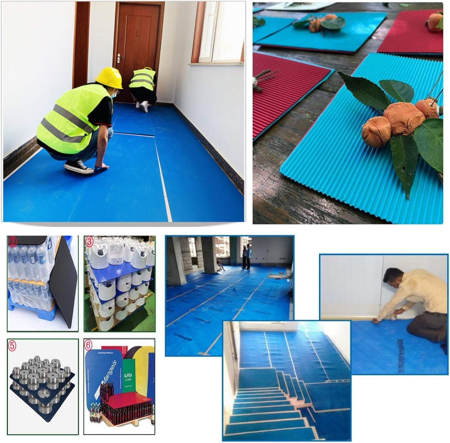 Blue Tile Protection Sheet 2mm – Heavy-Duty Floor & Surface Protection Sheet for Construction and Renovation