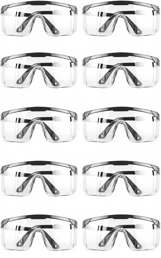 Safety Goggles Clear 12 pcs – Bulk Protective Eyewear for Industrial, Lab & DIY Use,12PCS